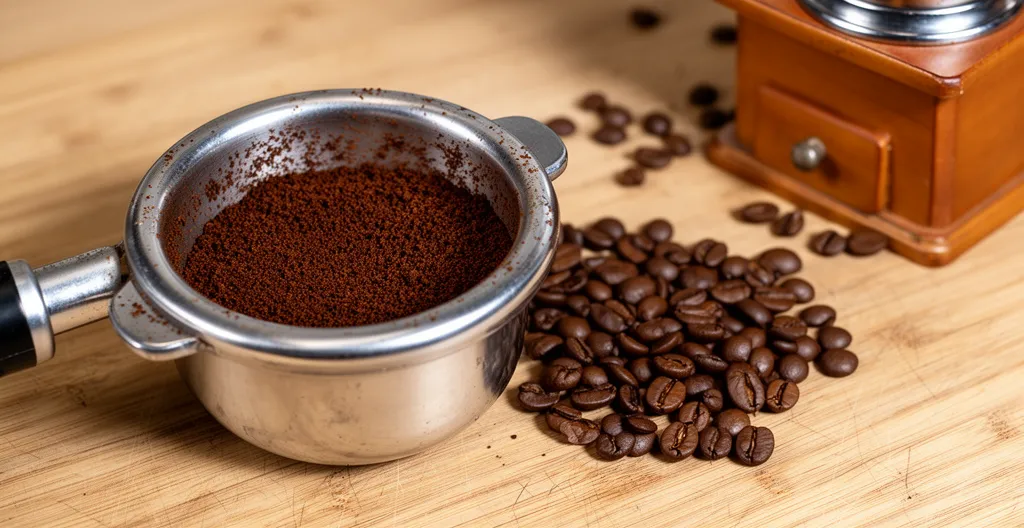 Différentes moutures de café comparées texture fine moyenne grossière